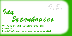 ida sztankovics business card